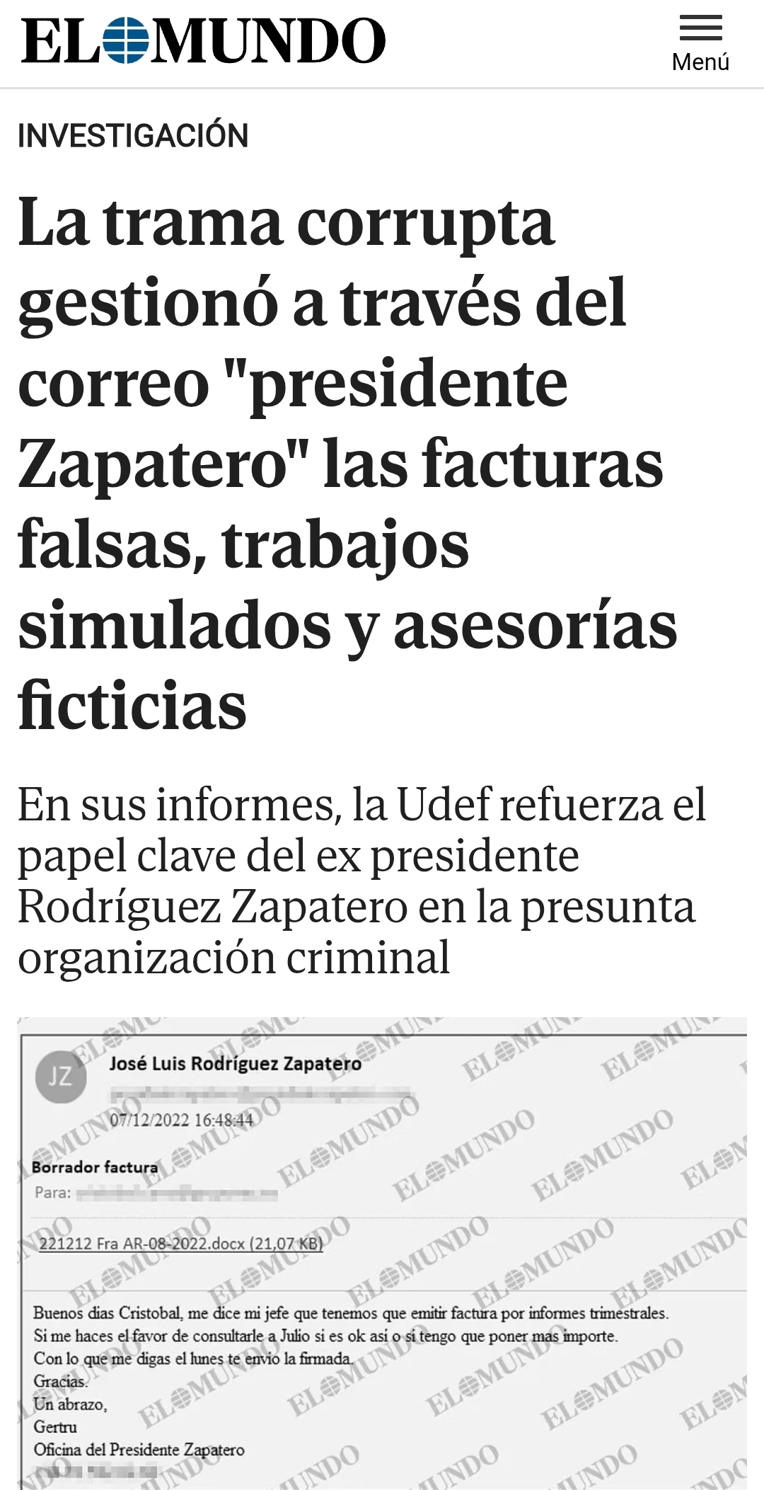El informe de la Udef no tiene desperdicio...