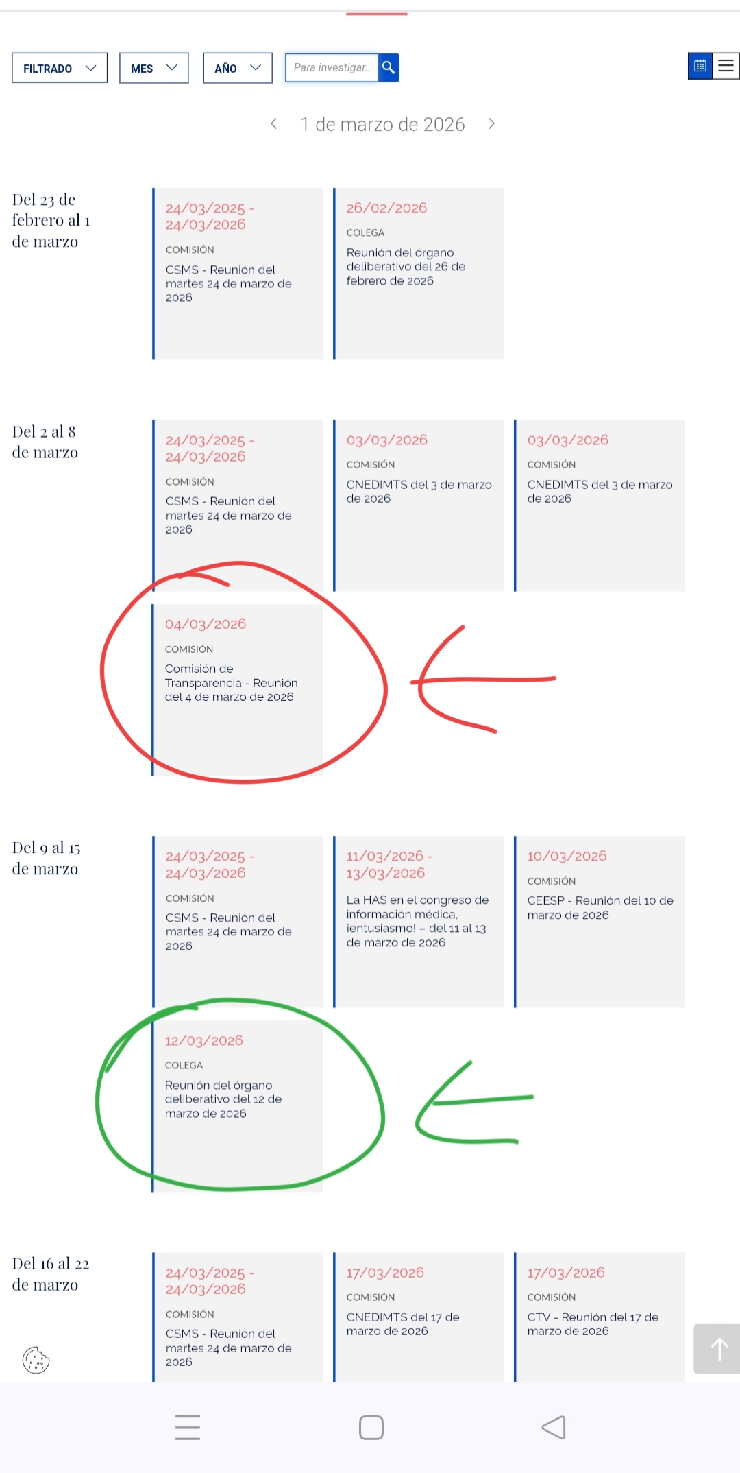 Carale00 mira casO Kisunla
Lo rojo se puso en la agenda el día 25 de feb
Lo verde se puso en la agenda el día 13 de marzo *****y ahí está la decisión.
Mira los enlaces de antes las fechas de publicación en la agenda