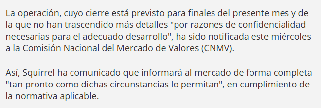 grafico de la accion Squirrel