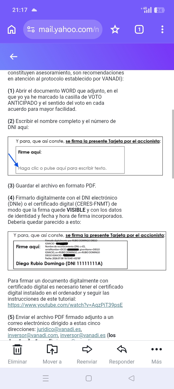 Recordatorio voto en contra de gestión y a favor del complemento