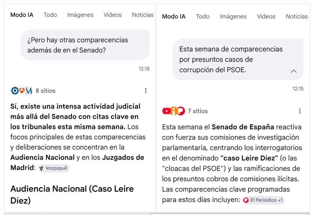 Según mi tÍA esta semana se presenta movidita de comparecencias en el Senado y en sedes judiciales...