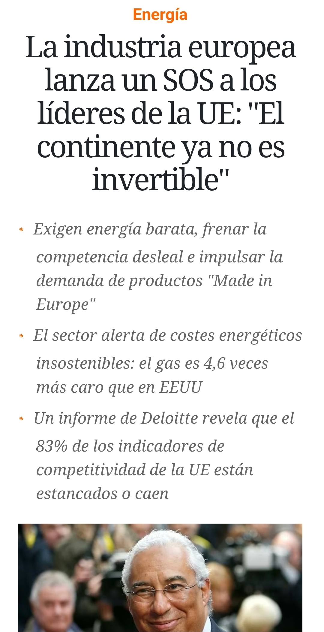 Tendremos que ponernos las pilas en Europa...