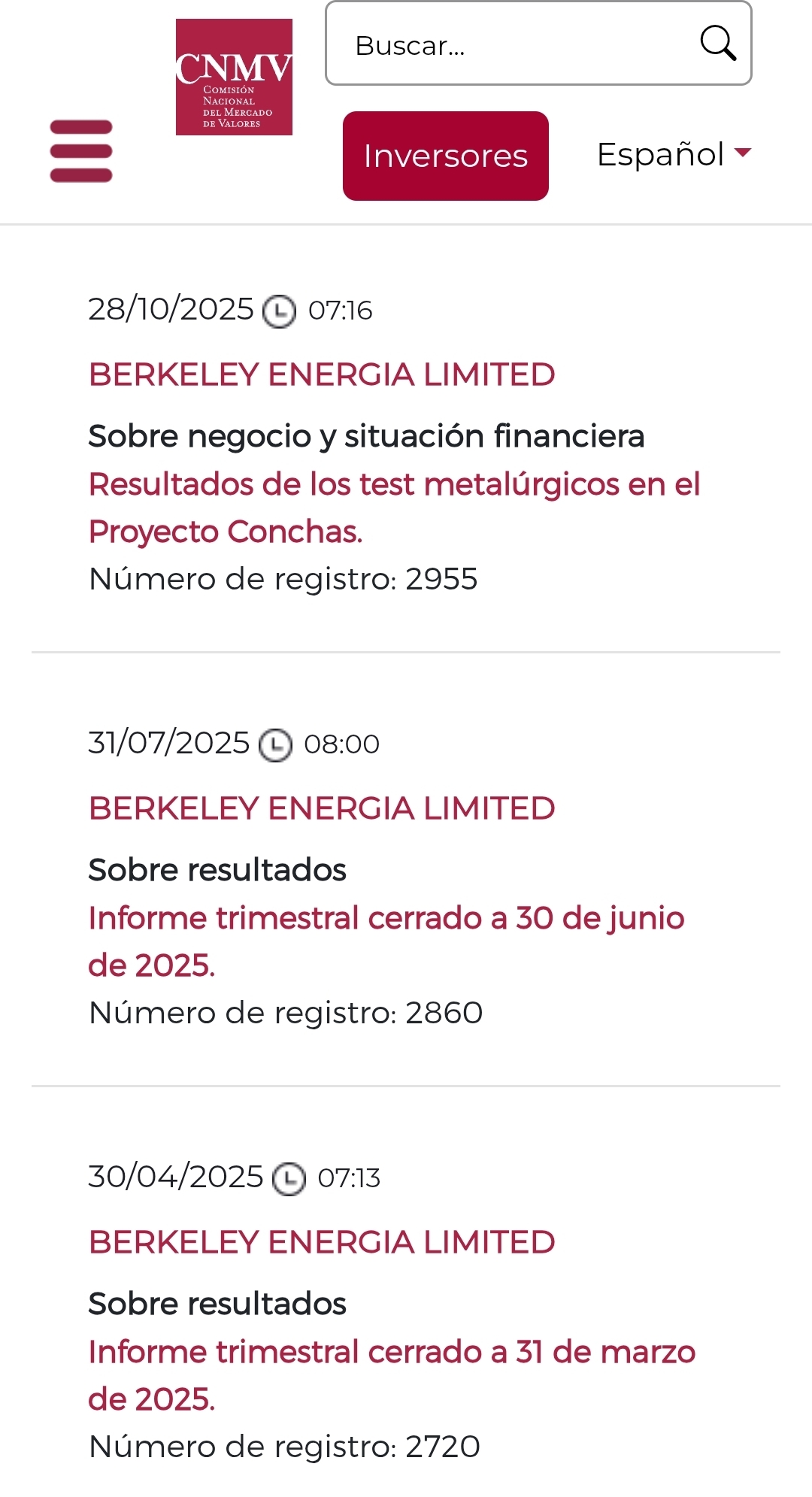 Como decía el martes mi confidente de confianza, queda por salir el informe trimestral mañana 31 de octubre ( cerrado a 30 de septiembre)...