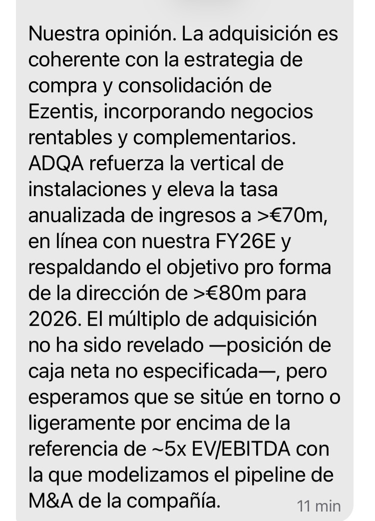 Os paso la traducción de la conclusión de Alantra sobre Eze. A ver si Elias deja en casa las prestadas y manda un mensajito sobre Eze a su millón de seguidores