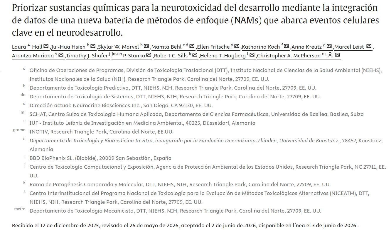 ESto es brutal que un "chicharro" como denominan los de siempre se codee con lo mas selecto de los EEUU Alemania y Suiza en NAMs y neurotoxicidad ya deja claro la posición de cada uno. A disfrutar en los proximos meses.