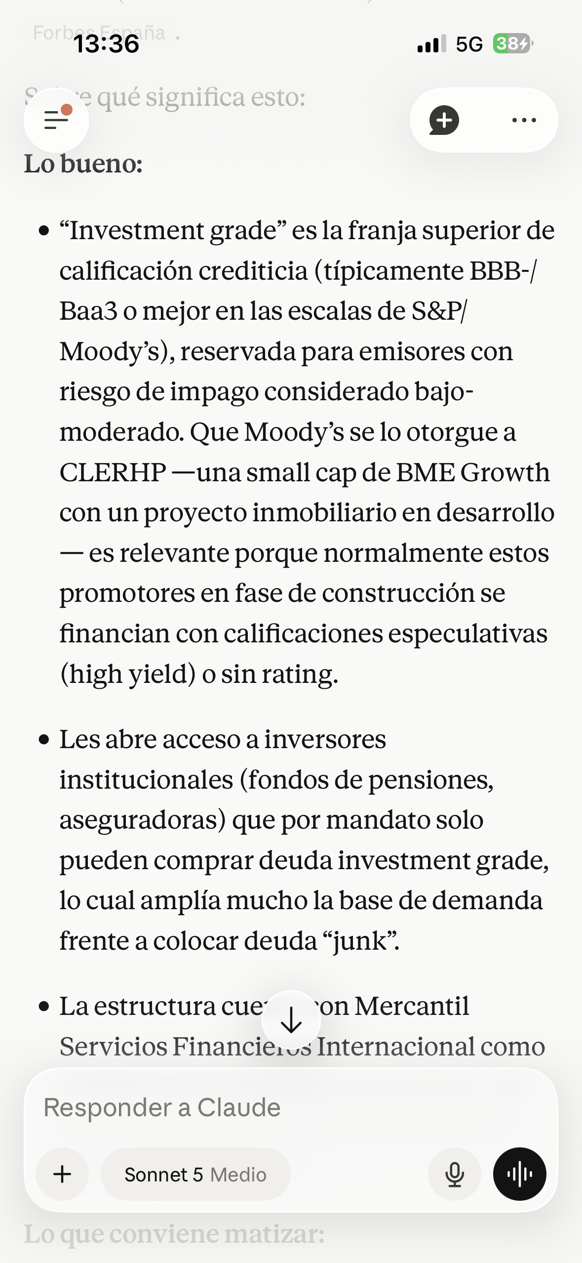 Esto me dice Claudia