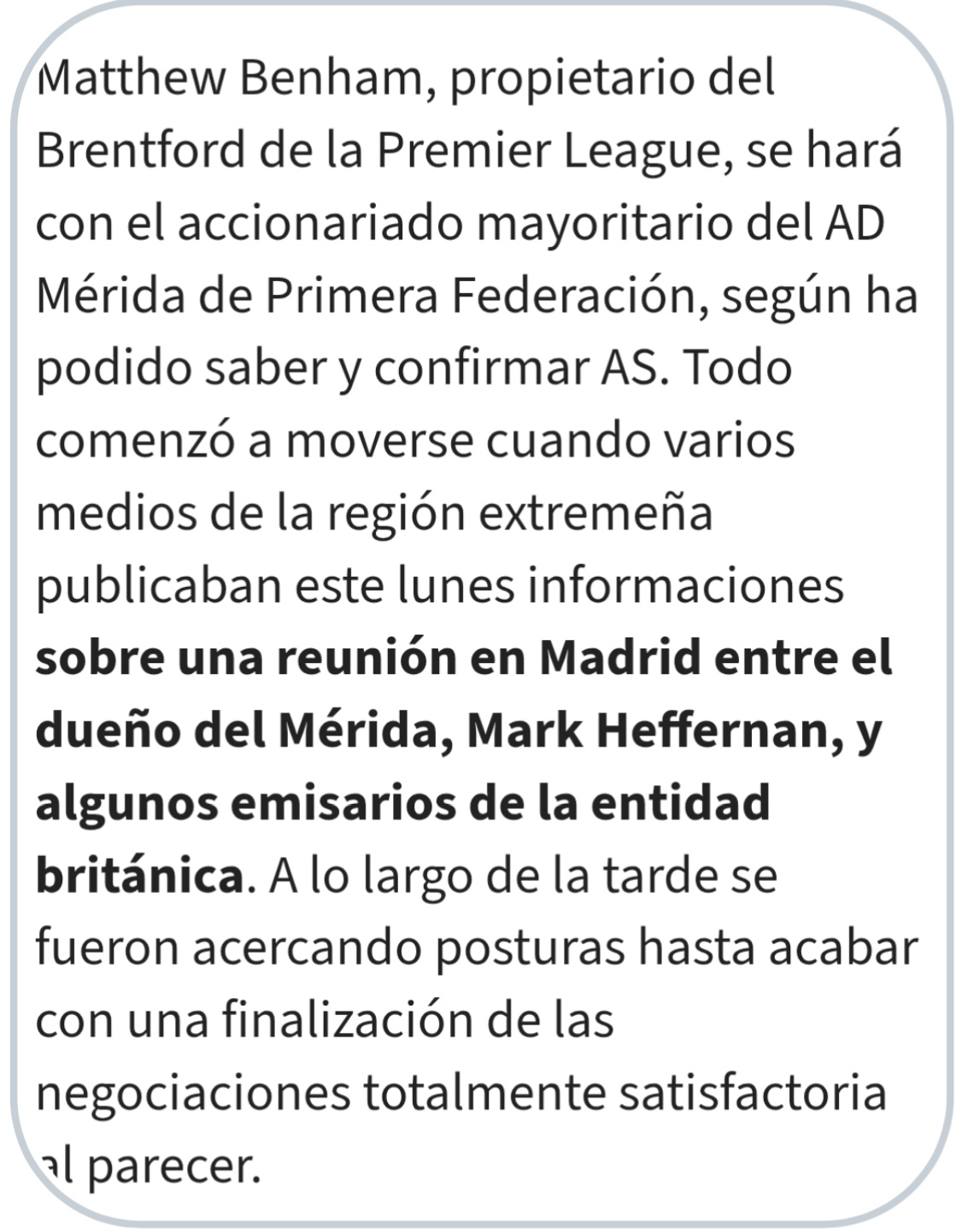 Buena noticia