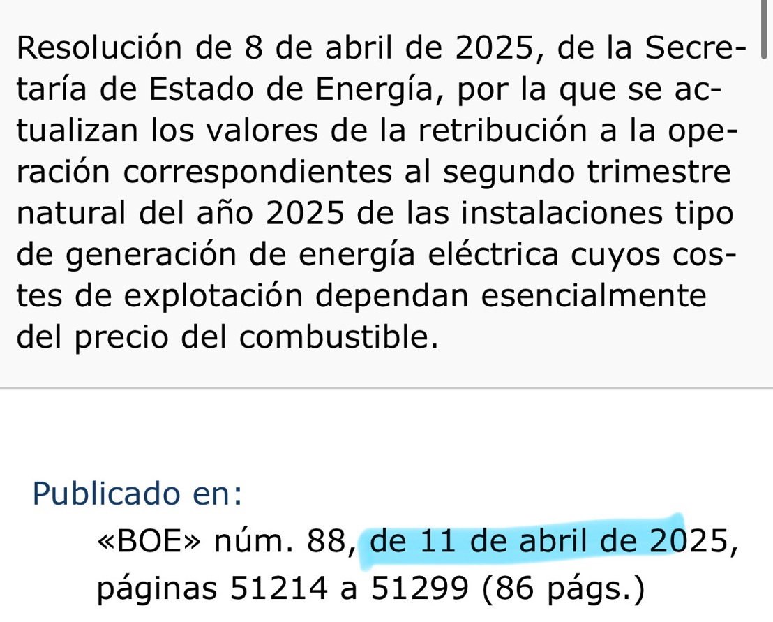 En el BOE del viernes pasado el gobierno fijó precios estimados para el segundo semestre 2025