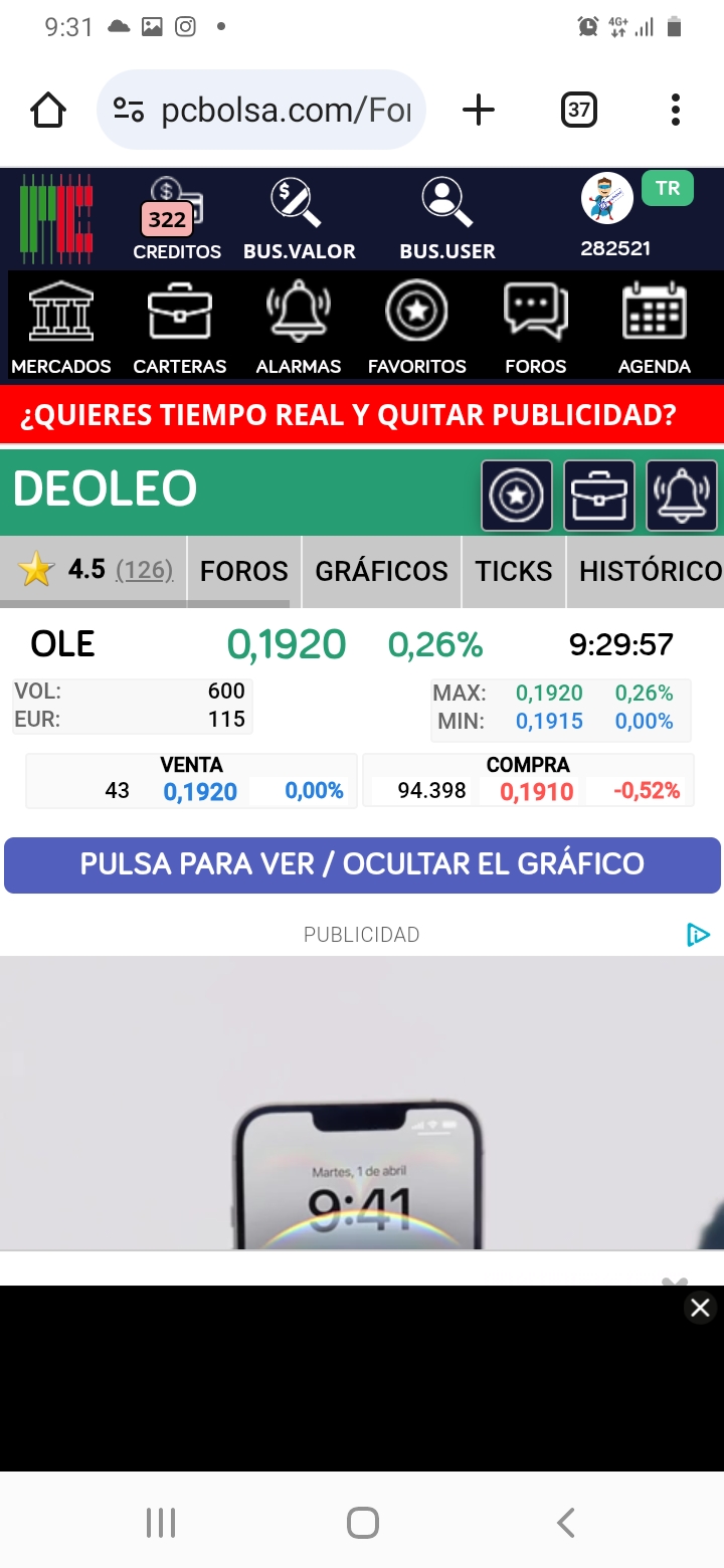 Primer movimiento, no puede ser 642 si no 600 para que no salte otra operacion mas arriba y se quede con 42 titulos,