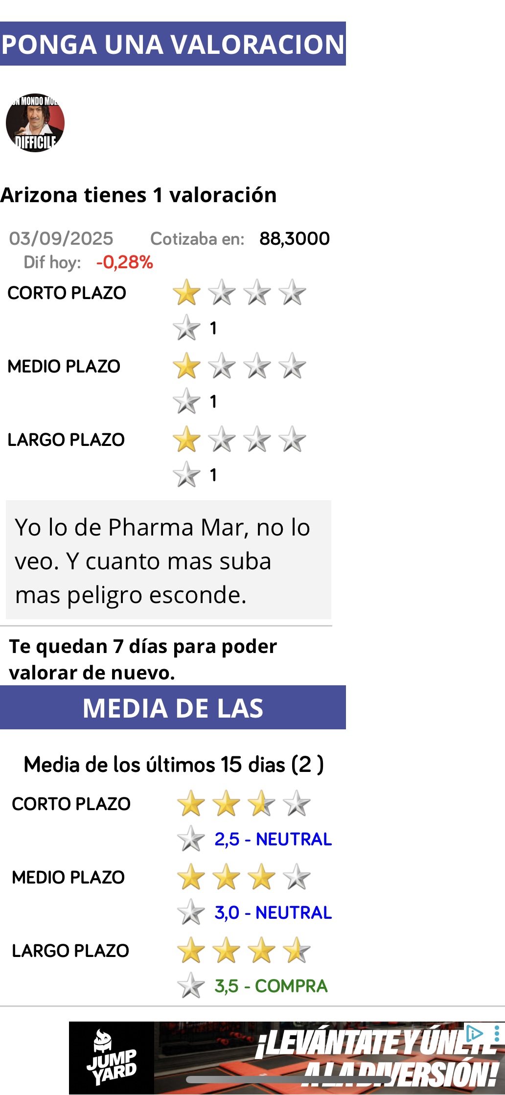 PHM. Por encima de 80 €
No lo veo!
