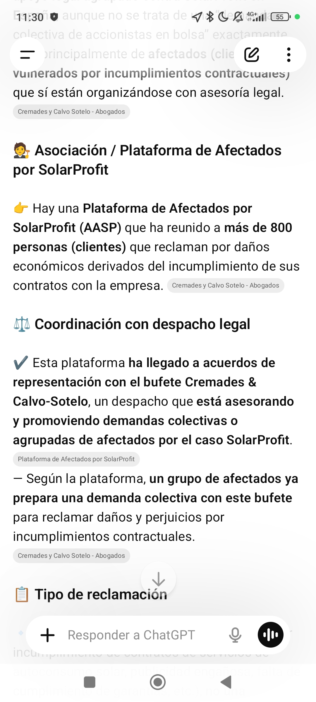 grafico de la accion Profithol