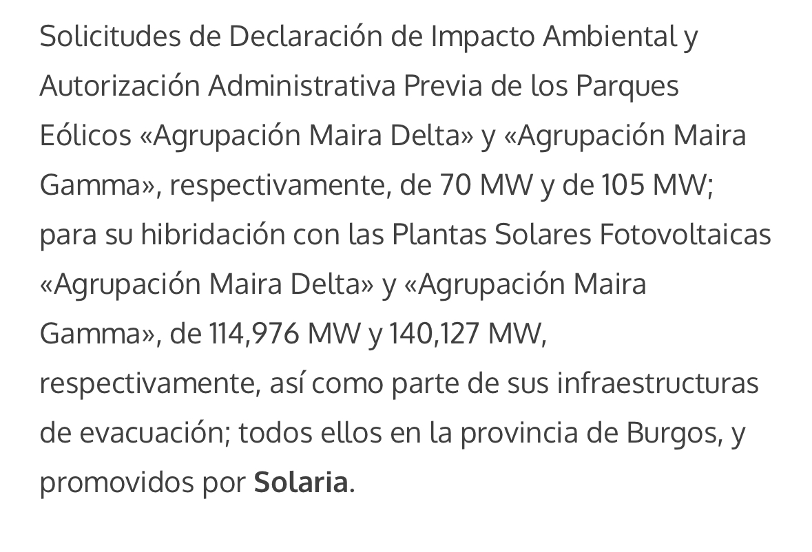 Estas dos plantas de burgos las vamos a hibridar con eólicos
La empresa dijo que hibridaría y en ello está
En ppio algo parece que cumplen, poco pero algo