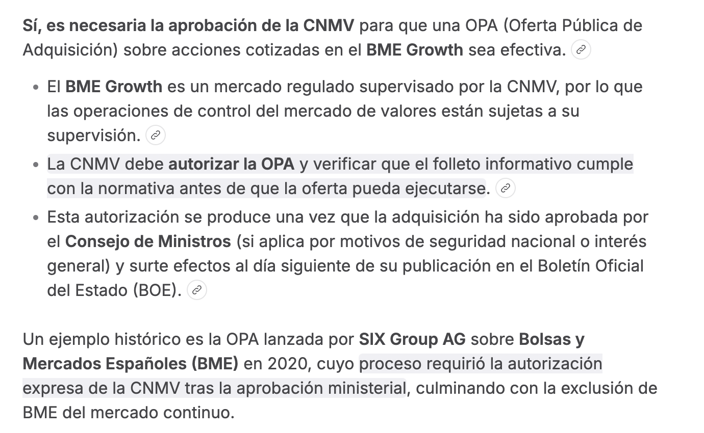 Parece que la CNMV tiene que dar su OK: