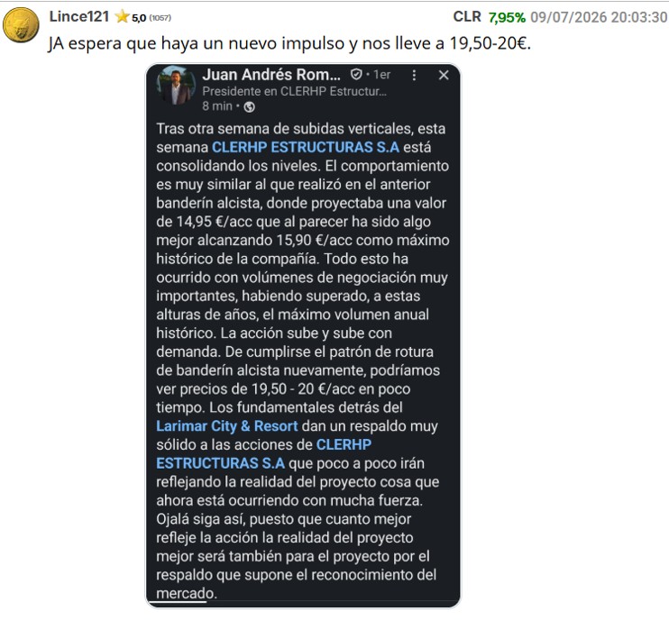Por si alguien no lo tiene claro. Como se ha dicho aquí, Juan Andrés no da puntada sin hilo. Hay que escucharle muy bien cuando habla. Sus "números de servilleta" no fallan <span class="Emo11"> </span>