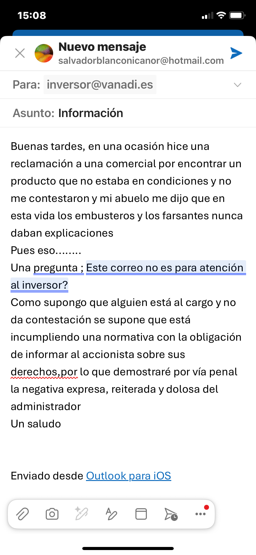Yo lo pongo en marcha
Creo que aquí se había y se insulta mucho pero se no se actúa nada, unos por intereses y otros porque no quieren molestarse y ahí lloran y lloran….