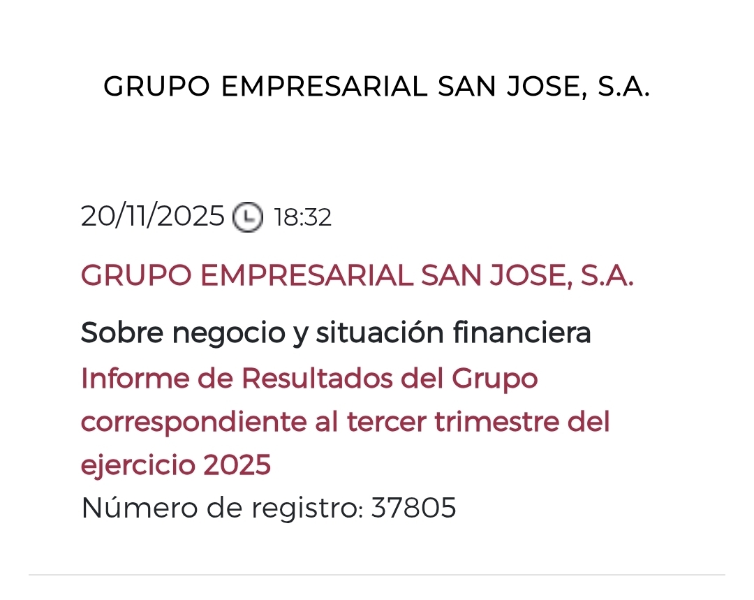 grafico de la accion Grupo San Jose