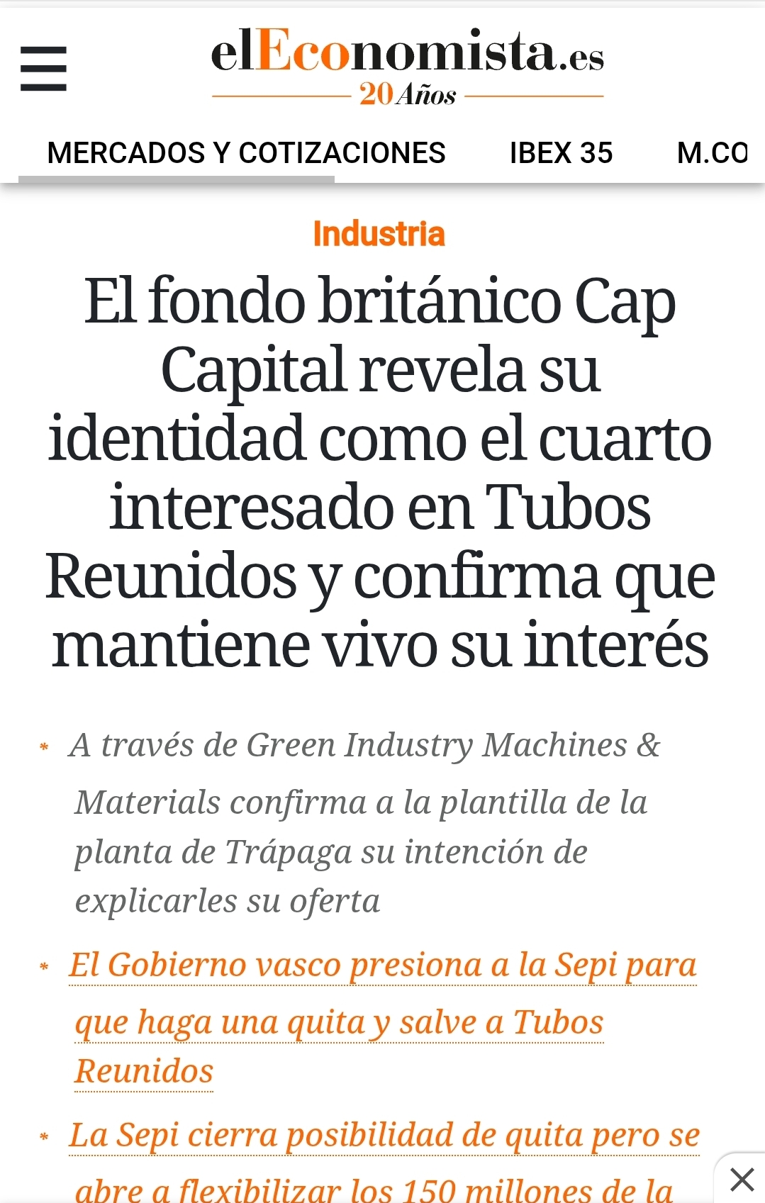Esto aún no ha terminado queda mucho que cortar