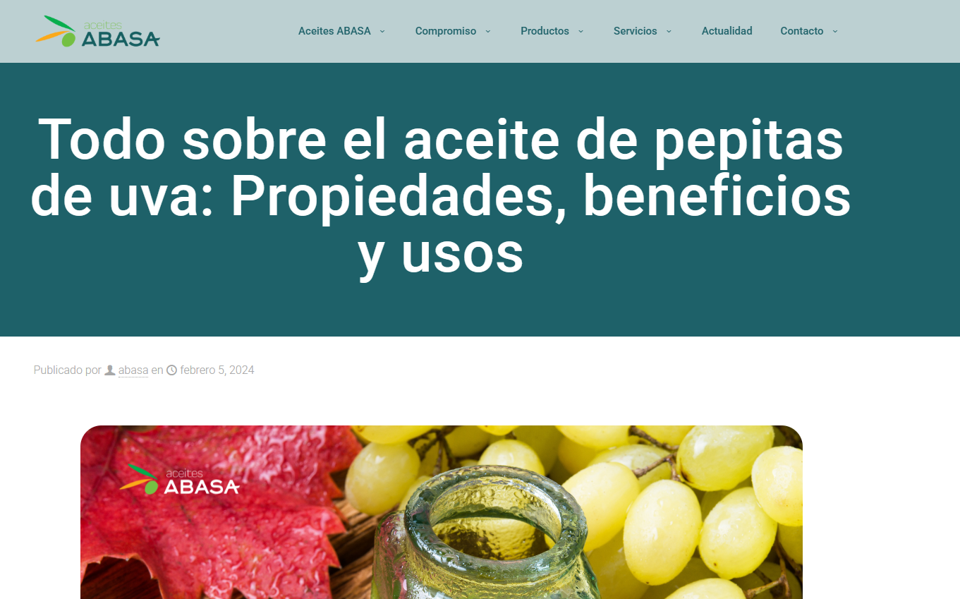 Y los amigos koritxeli tambien venden aceite de pepita de uva. En Abasa.