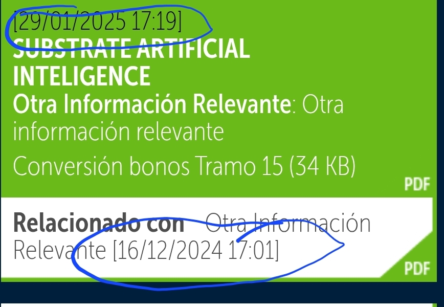 Desde el 16 de diciembre 4 tramos. A uno por mes. Así que hasta la segunda quincena de mayo posiblemente no hagan más. Y deberían de dar en ese tiempo los auditados 2024, las previsiones del 2025 y a ver que dejan ver en la junta.