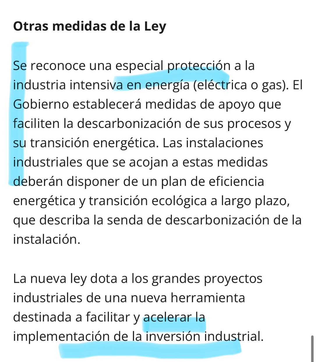 Esta es la parte de la próxima nueva ley q nos interesa