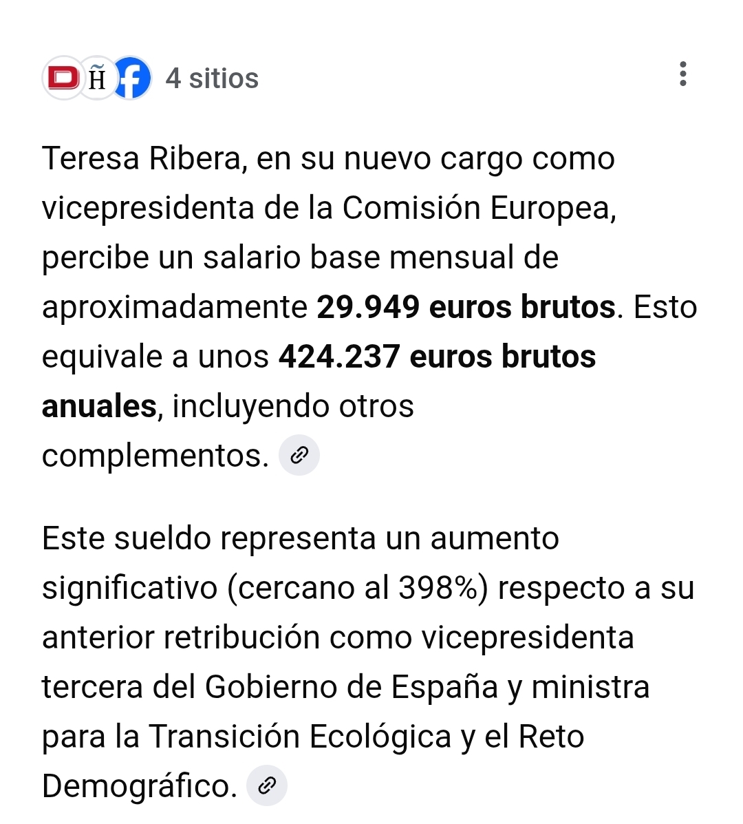 Sí, le sienta bien el sueldo de Europa...