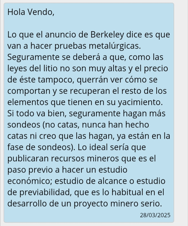 A ver, agunas novedades me pasó mi confidente de confianza el viernes.
