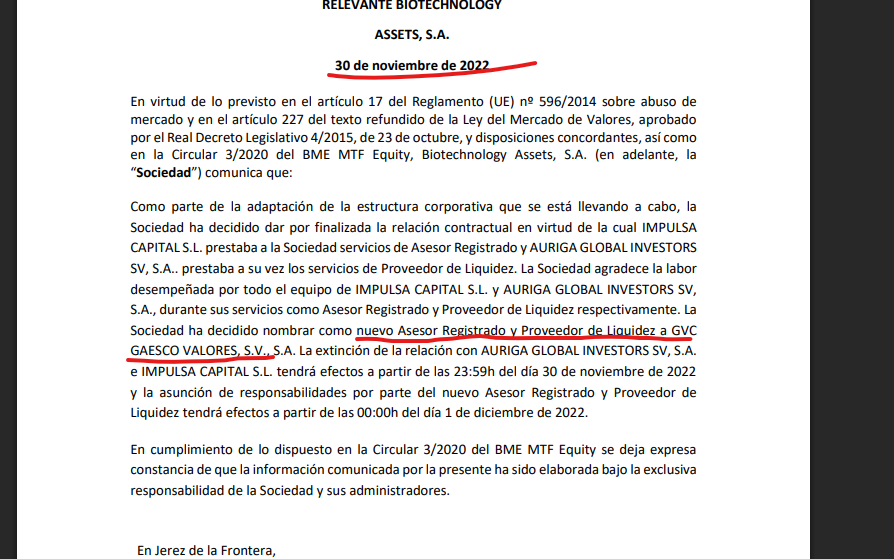 Aquí el cambio