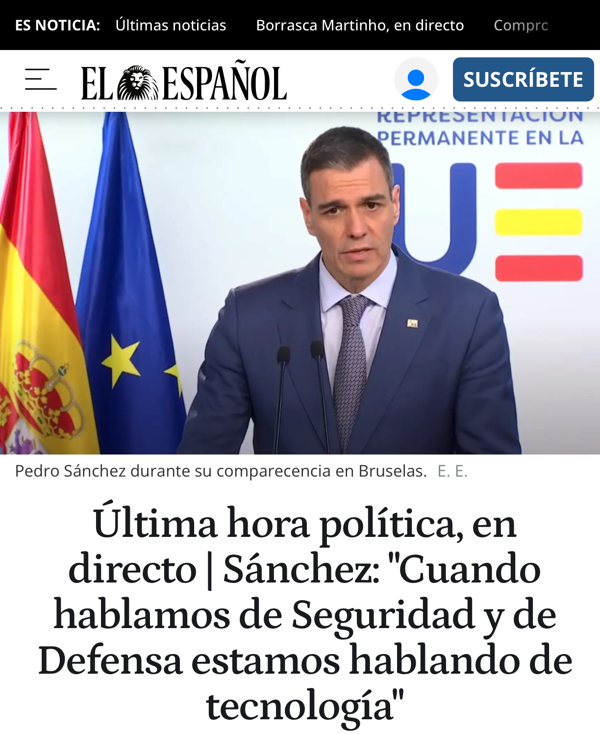 Sánchez pone el foco en tecnología en defensa y razón no le falta …
Recuerden que aquí nos ayudó la Sepi por ser empresa estratégica
Airtificial ya participa con alta tecnología en proyectos como el Hüjtel el avión en el que el gobierno está interesado para entrenar a los pilotos en combate y también en el FCAS además de los aviones militares de Airbus….
Vamos que algo caerá <span class="Emo4"> </span> jjjj