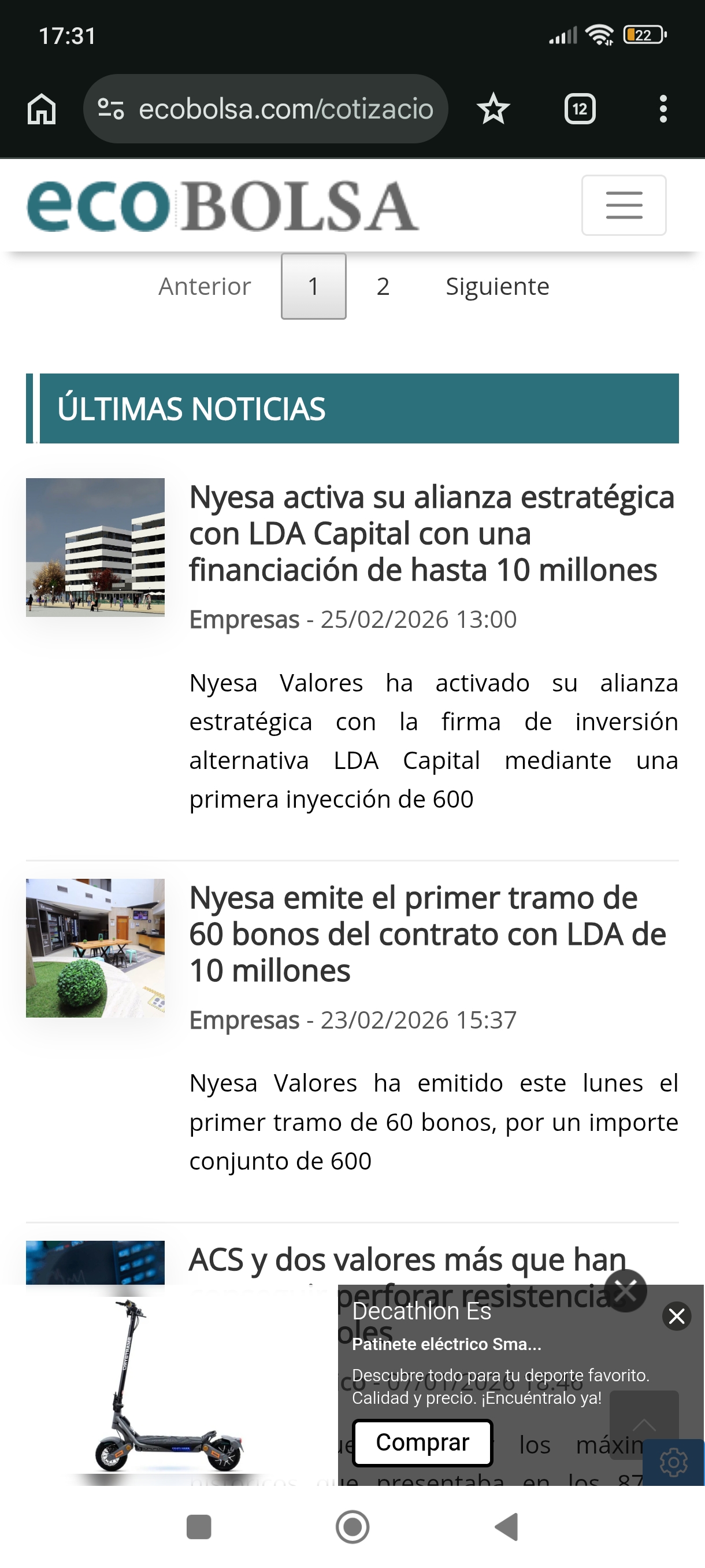 En estos dias sale esto