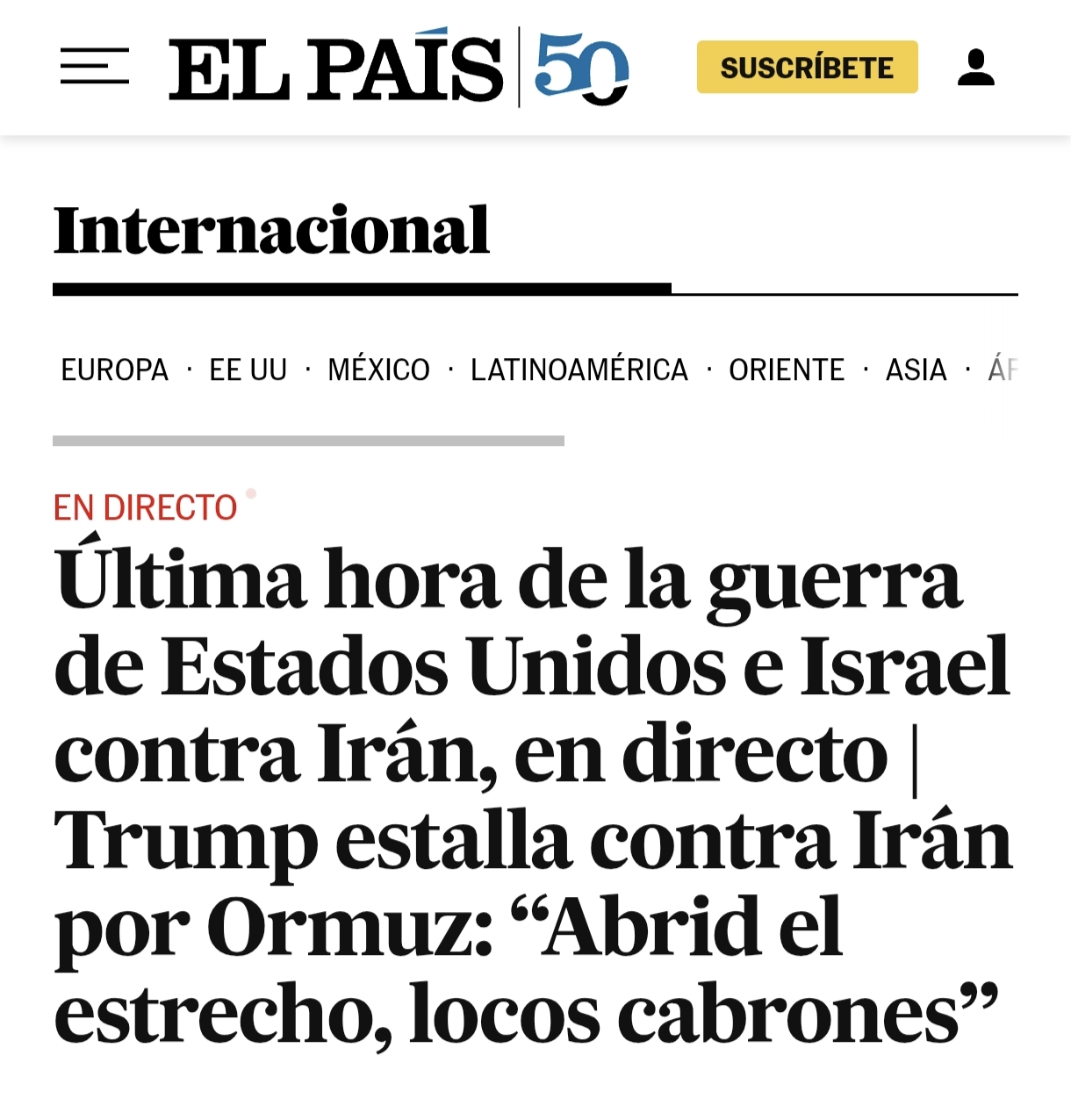 1°
TRUMP...en estado puro...