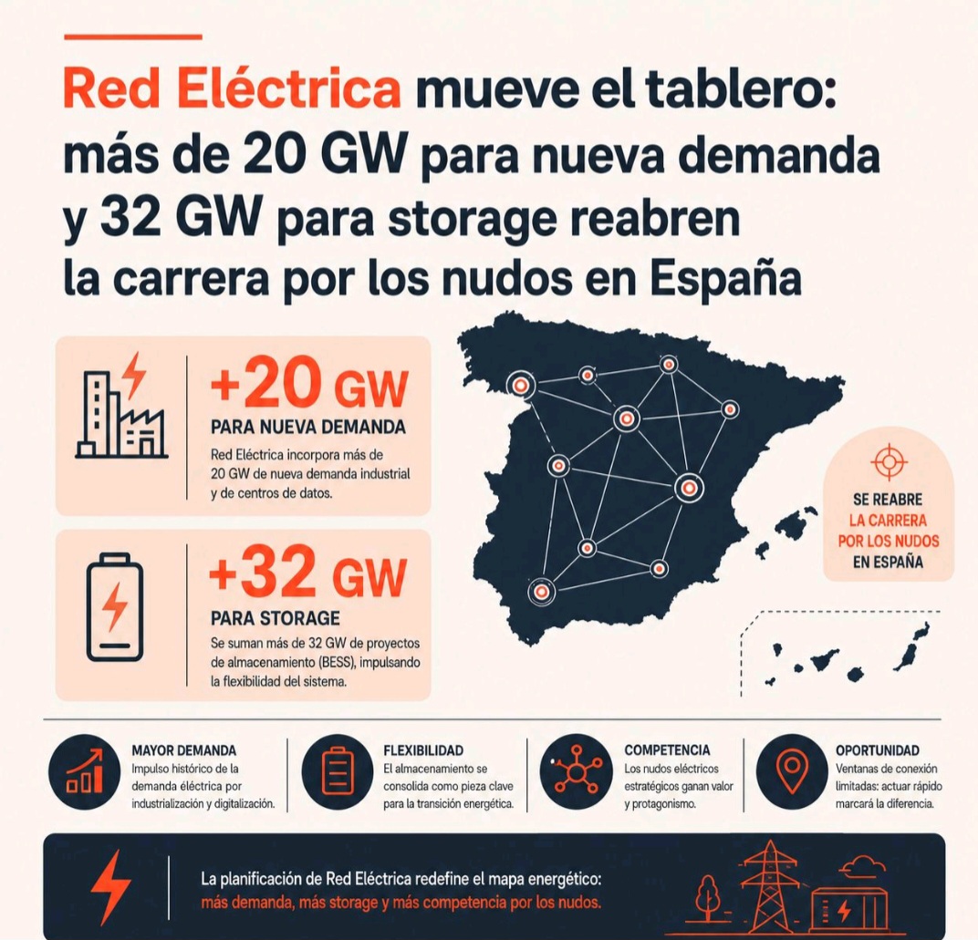Uno de los dos principales cuellos de botella para el desarrollo BESS en España, junto a la burocracia, ha sido el acceso a red. De un plumazo, acaban de aflorar 32 GW para BESS, eso es más capacidad del total que había concedido en todo el país (en España, hay 12 GW de BESS en desarrollo y 15 GW más con acceso y conexión), por un galimatías jurídico muy largo de explicar (RDL 7/2026, RDL 18/2026, RD 1183/2020, Orden TED/82/2026...). En un mes, el MITECO publica la relación definitiva de nudos y capacidades y ahí, habrá 4 meses para presentar solicitudes. El valor económico e industrial de los proyectos y la agilidad serán clave.
Es un evento de una importancia capital para el almacenamiento (más que el apagón) y dudo mucho que el mercado lo pase por alto.
Como sucedió en 2025, el verano nos debería traer de vuelta la alegría al foro.