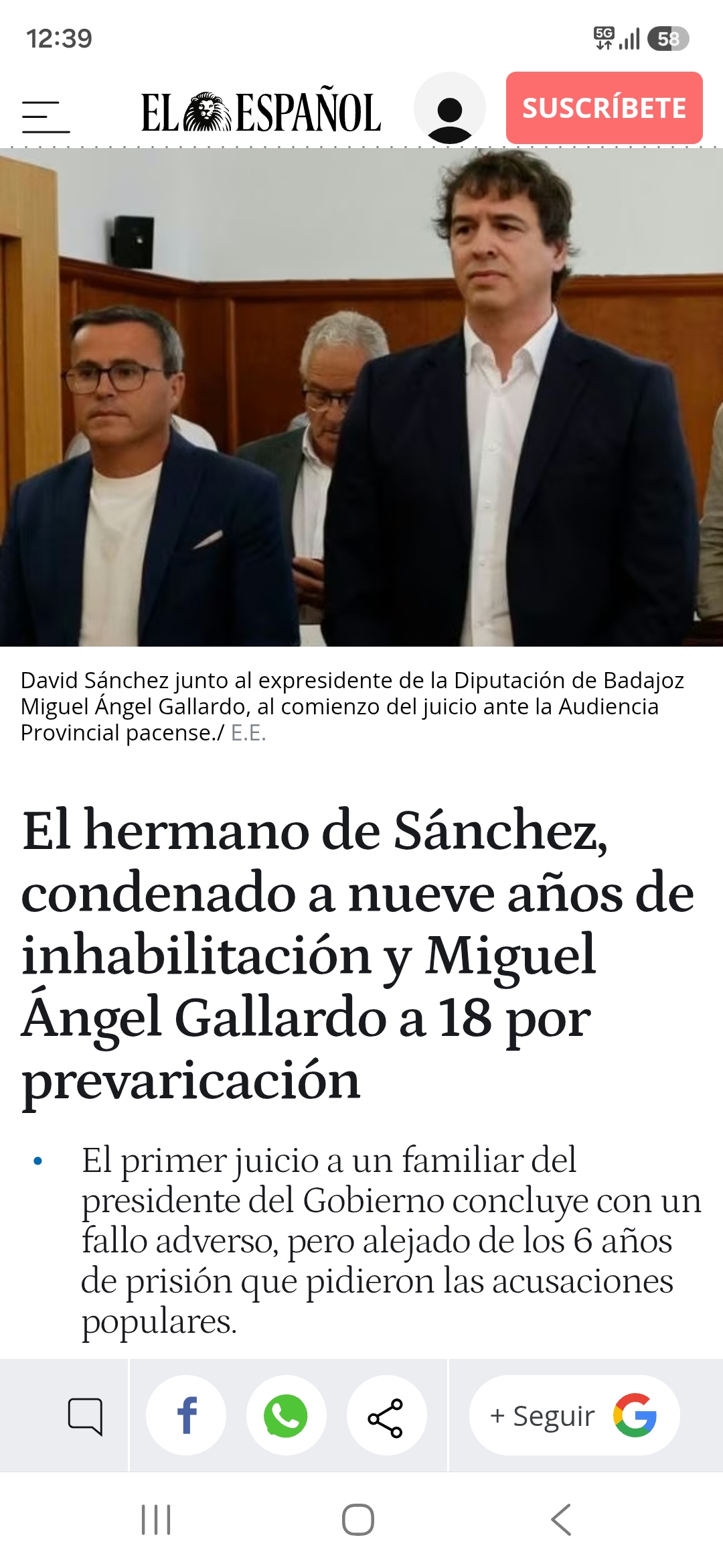 Por fin Miguel Ángel Gallardo podrá dedicarse a la cosecha de aceitunas...