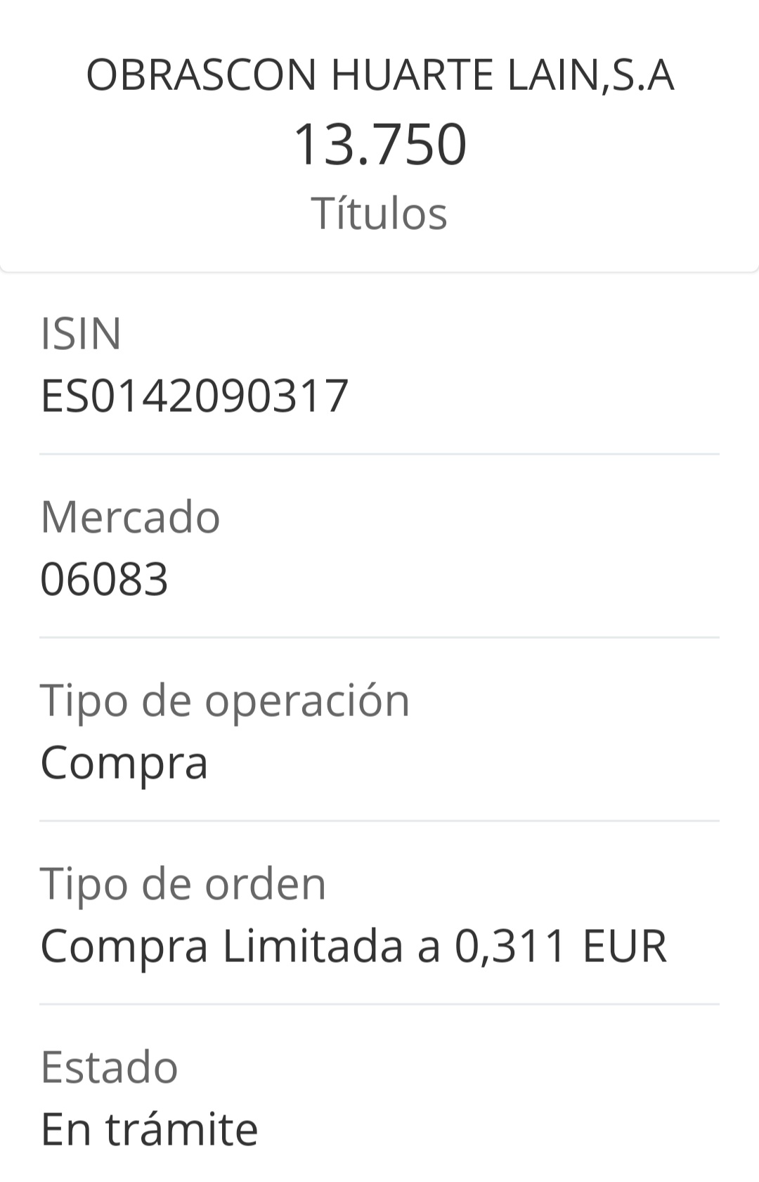 Esta es la orden que tengo puesta pero nada cayman me dijo que posiblemente se acerque a 0.30 pero veo que no