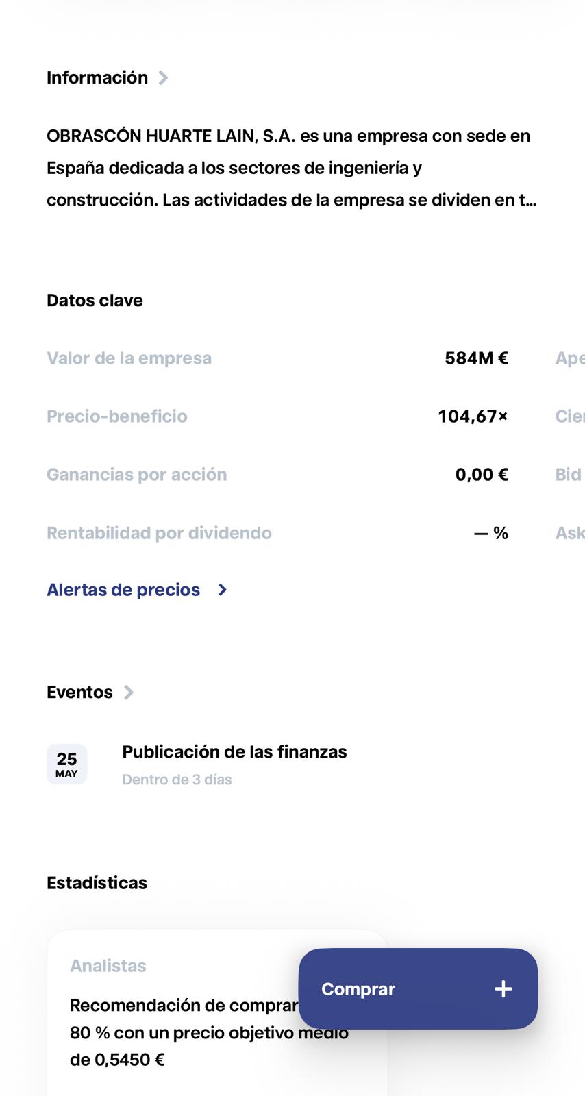 En la app de Trade Republic pone que son el 25 de mayo