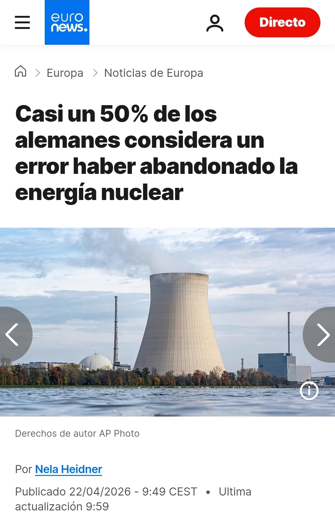 Buenos días.
Pero se lo están mirando...