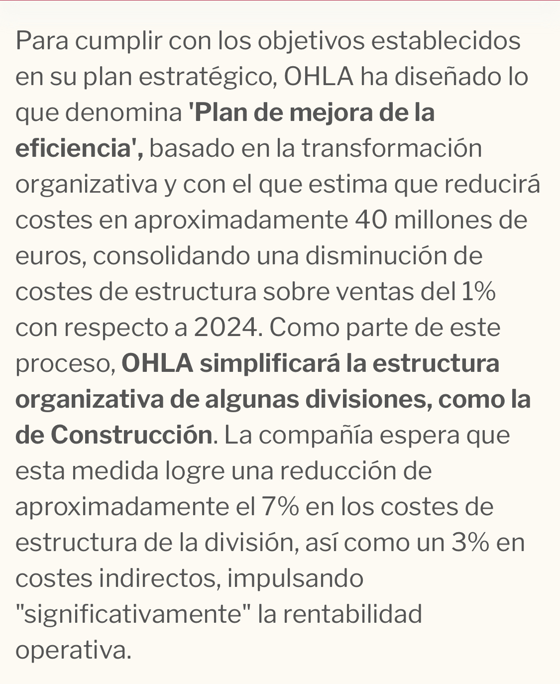 Centrarse en la EFICIENCIA
