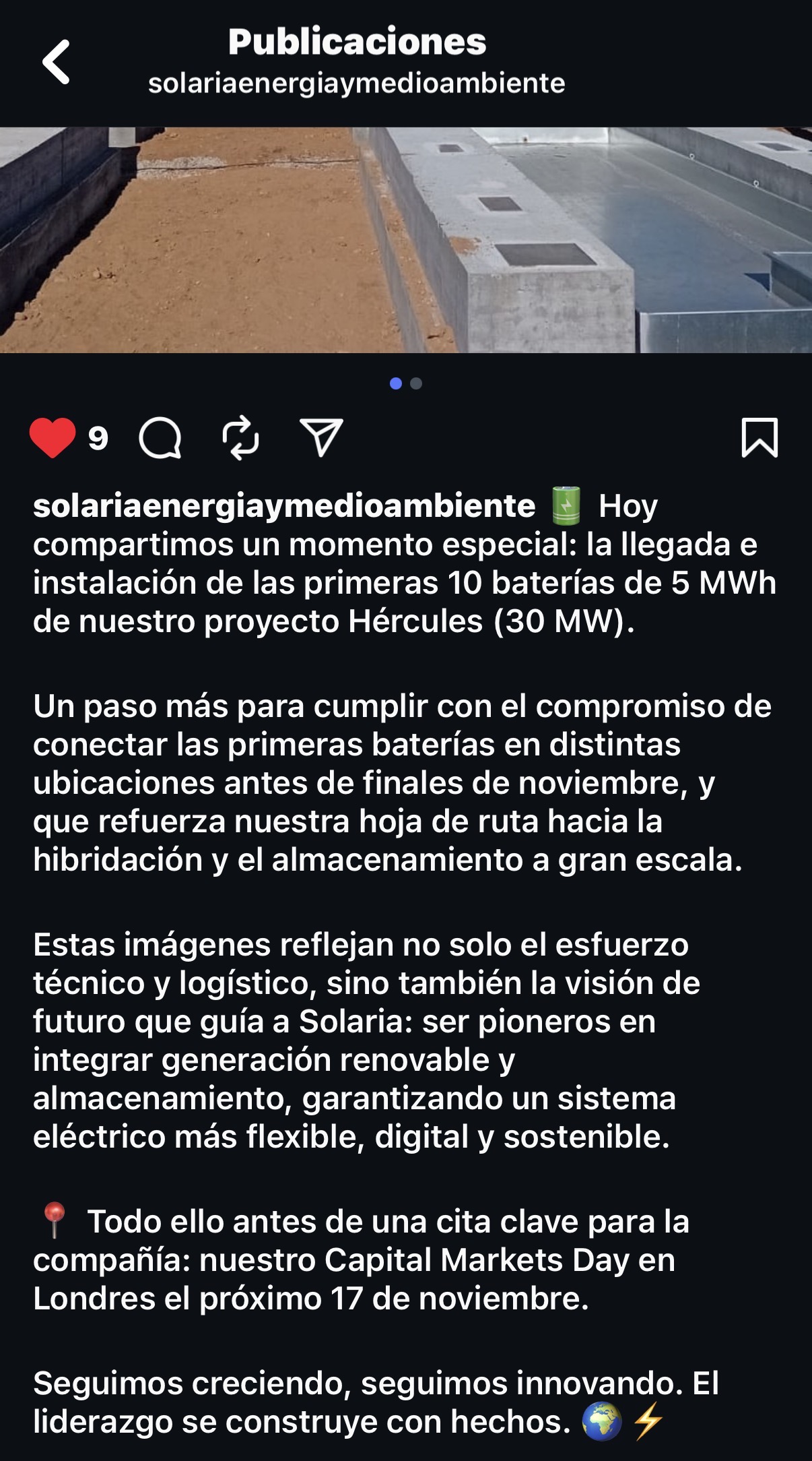 Hoy han puesto esto en su Instagram