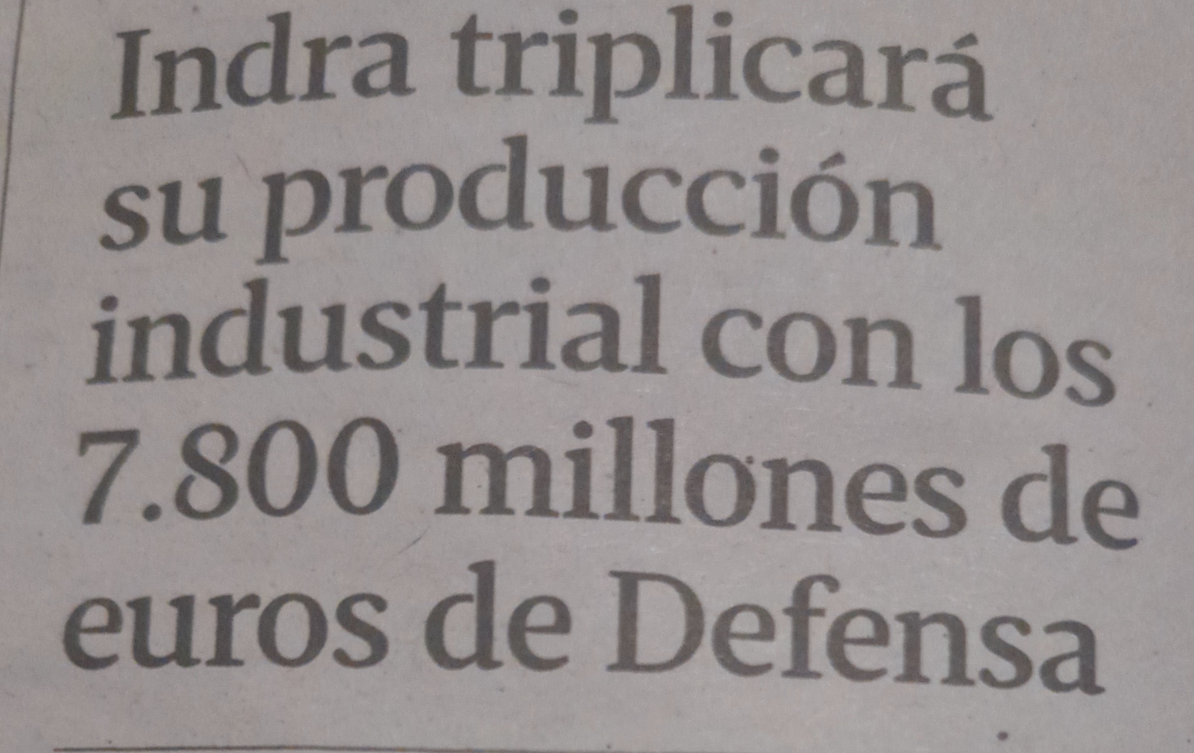 No mucho volumen pero va