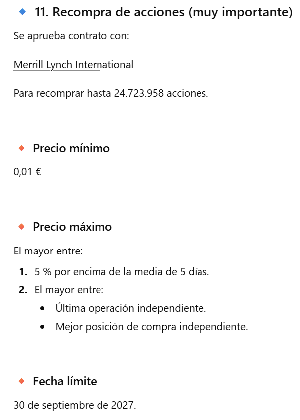 Esto sería, más o menos, lo que he resumido del punto 11 (recompra)