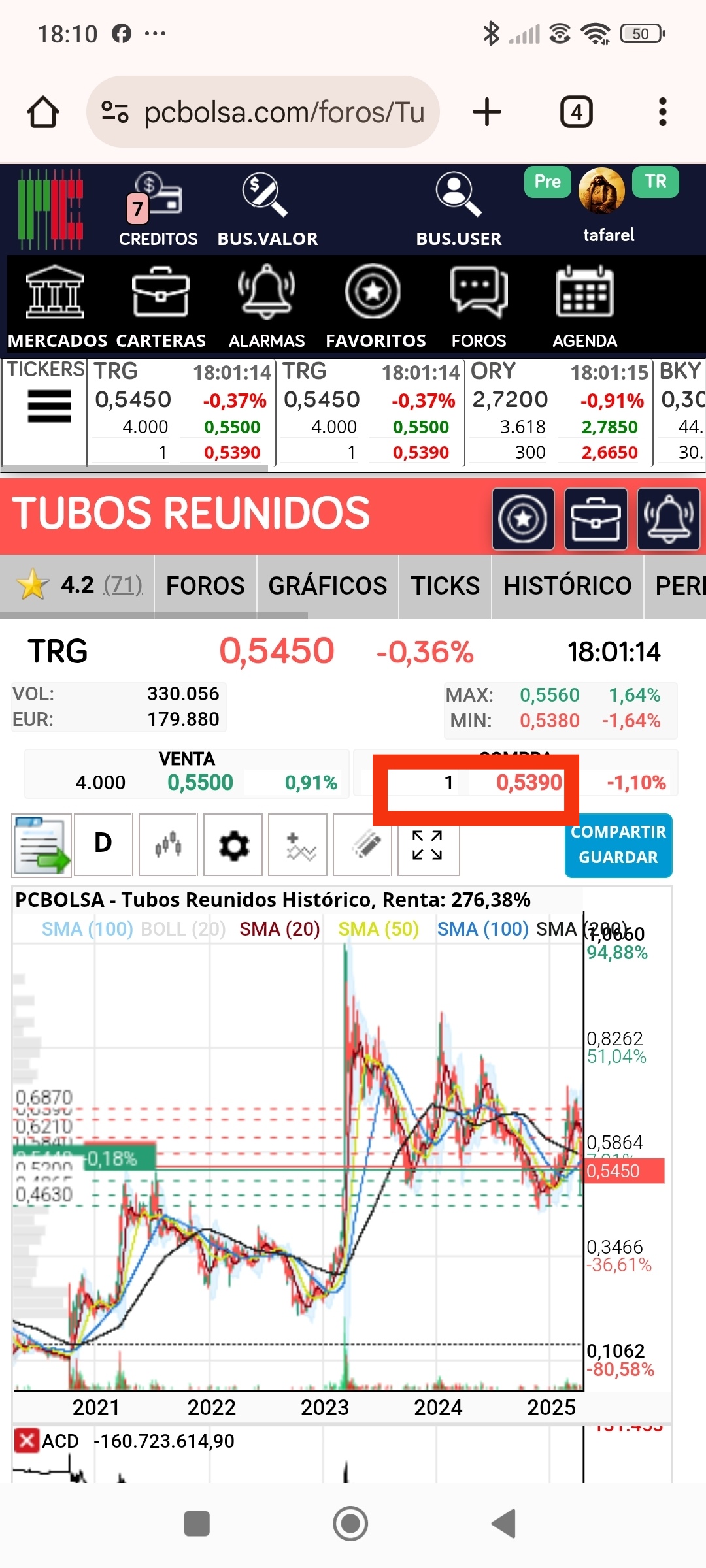 Ha dejado el 1 en compra, la ultima vez que lo dejo así subimos doble digito al día siguiente.
Prepararse para el Lunes <span class="Emo20"> </span> <span class="Emo39"> </span>