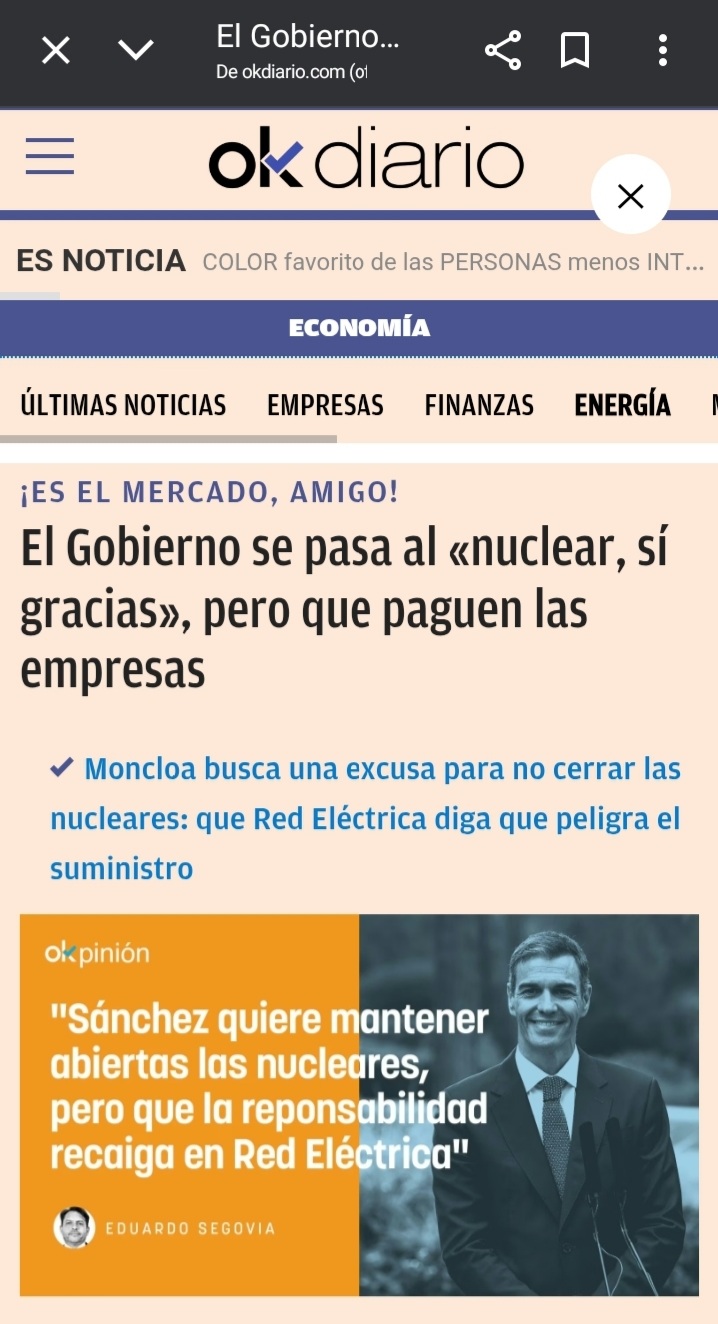Buenos días.
Seguimos a vueltas con las nucleares...