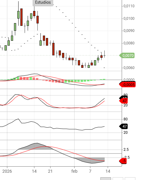 grafico de la accion Nyesa Valores