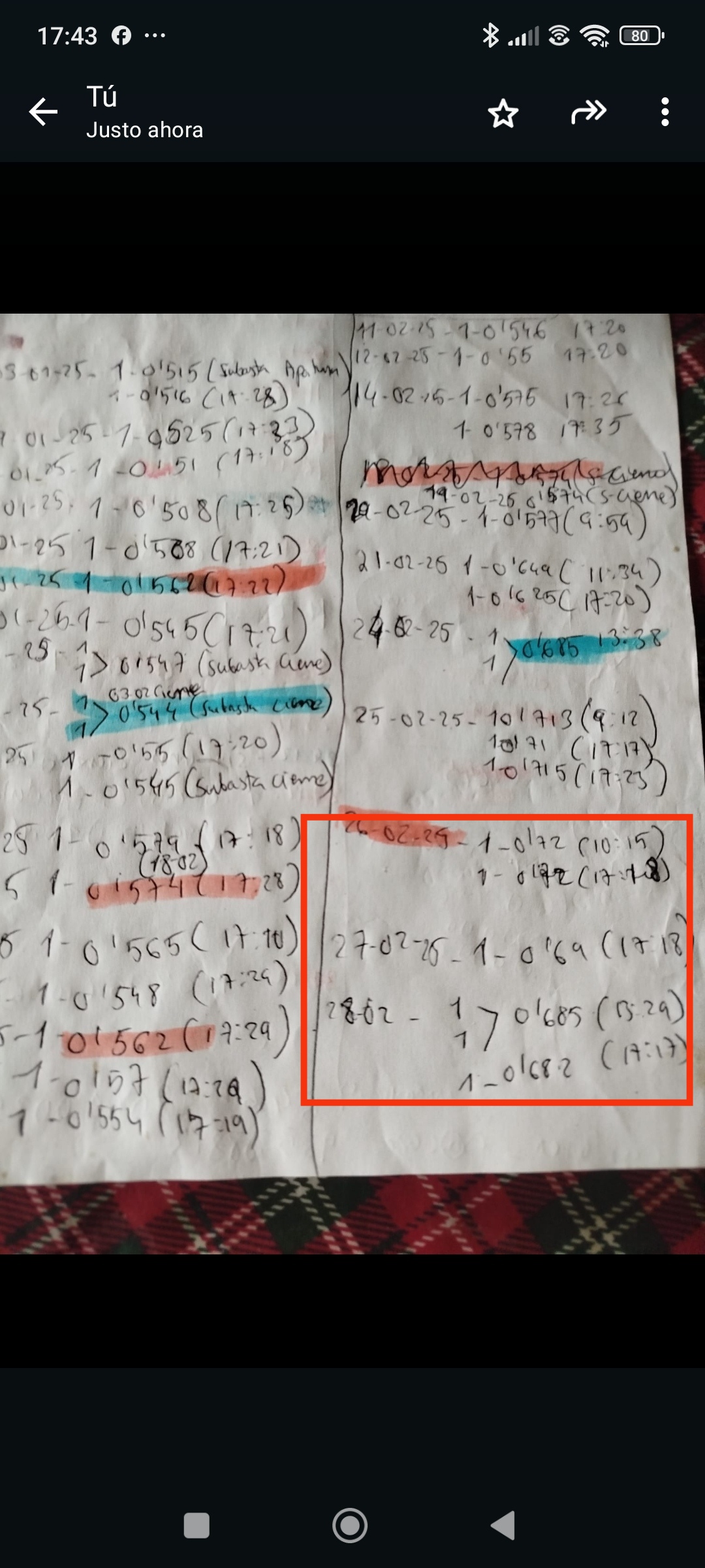 Incluso hemos marcado arriba del 0.682 que había en la anterior subida. Ahora hay que ir marcando arriba de los otros , sobretodo arriba deoa últimos que salieron en 0.72