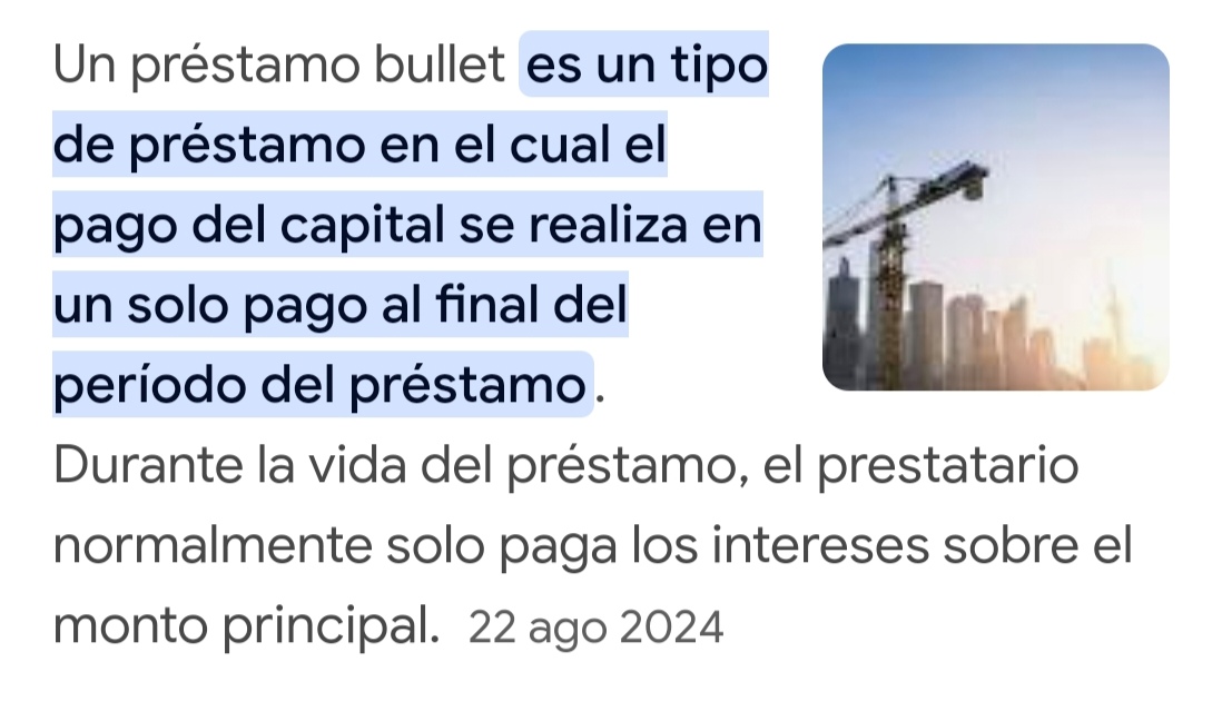 El crédito bullet..