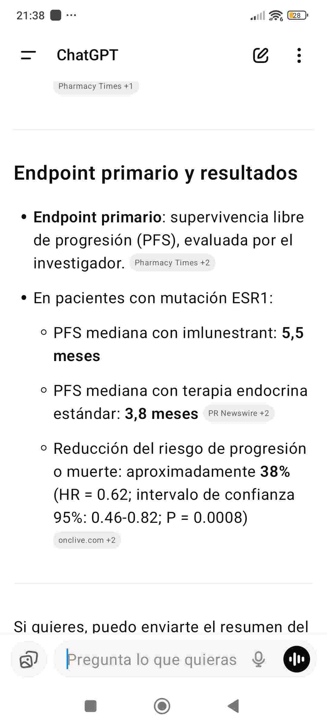 resultados con comparador similares a imforte