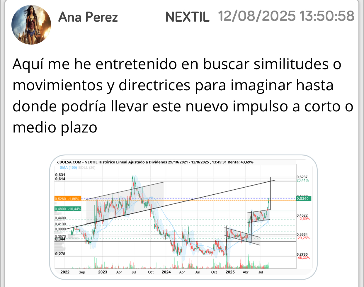 Anda que no !!! jjjj
A ver qué pasa ahí
Demasiado volumen así que algo distribuyen pero la noticia es suficientemente buena como para entender que debería superar ese máximo…
Es mucho dinero el que está entrando en la empresa <span class="Emo4"> </span> jjj