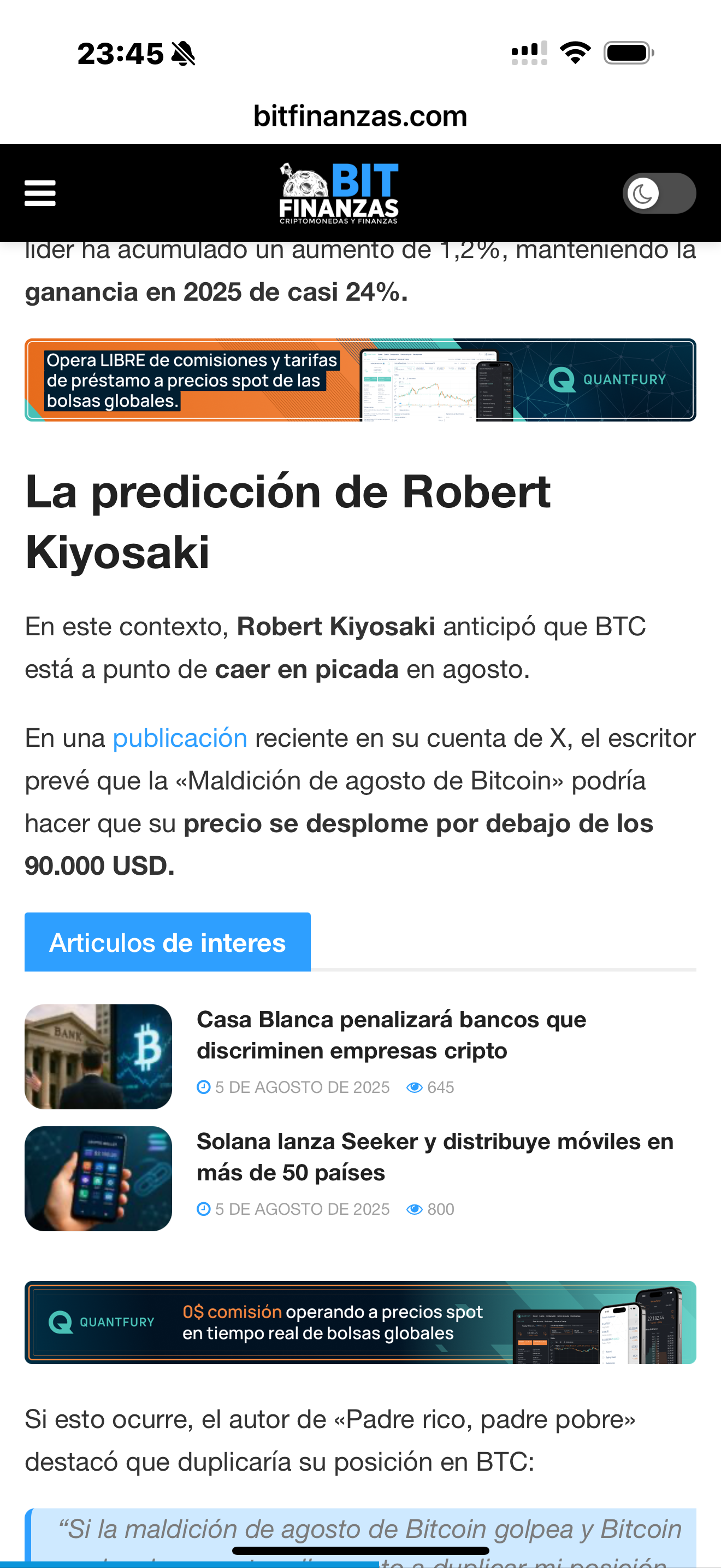 Vamos a verlo como una oportunidad de compra masiva…