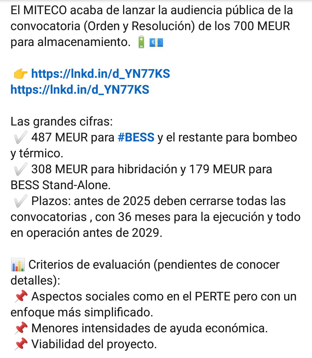 Sacado hoy de LinkedIn de Alantra.