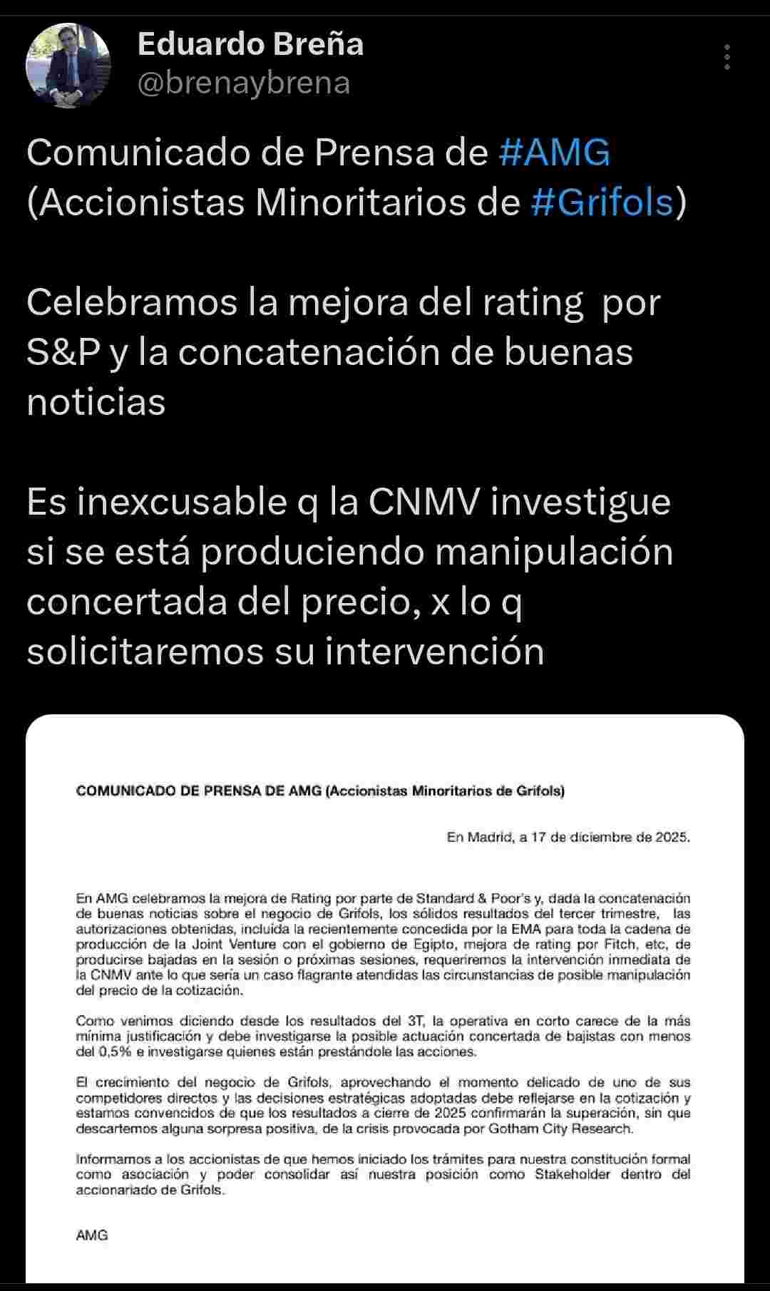 grafico de la accion Grifols A