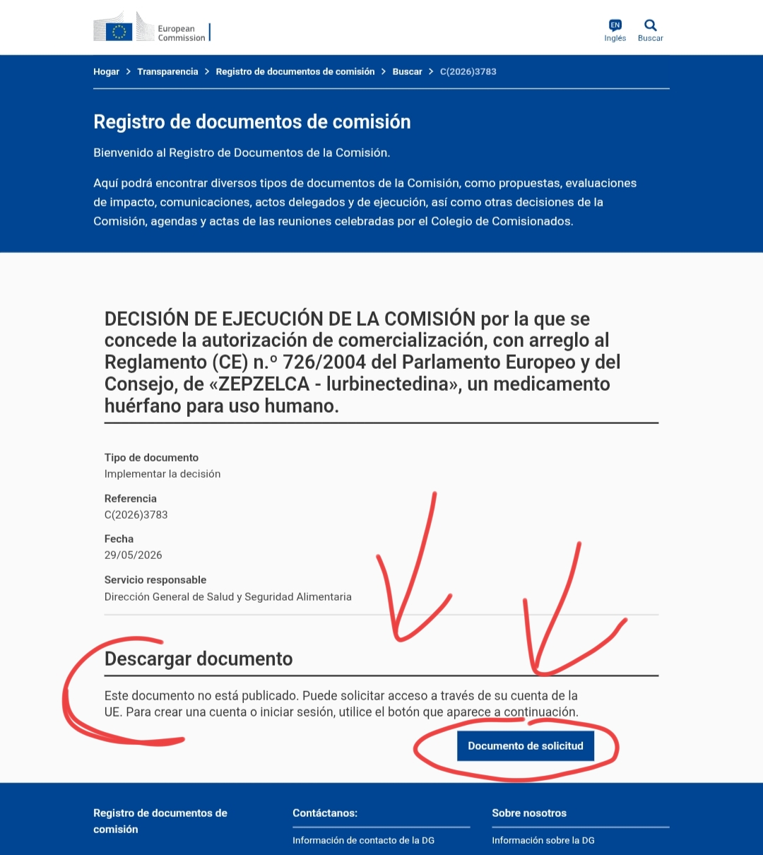 Ahora ya pone así..,
Intentar solicitar DOCUMENTO